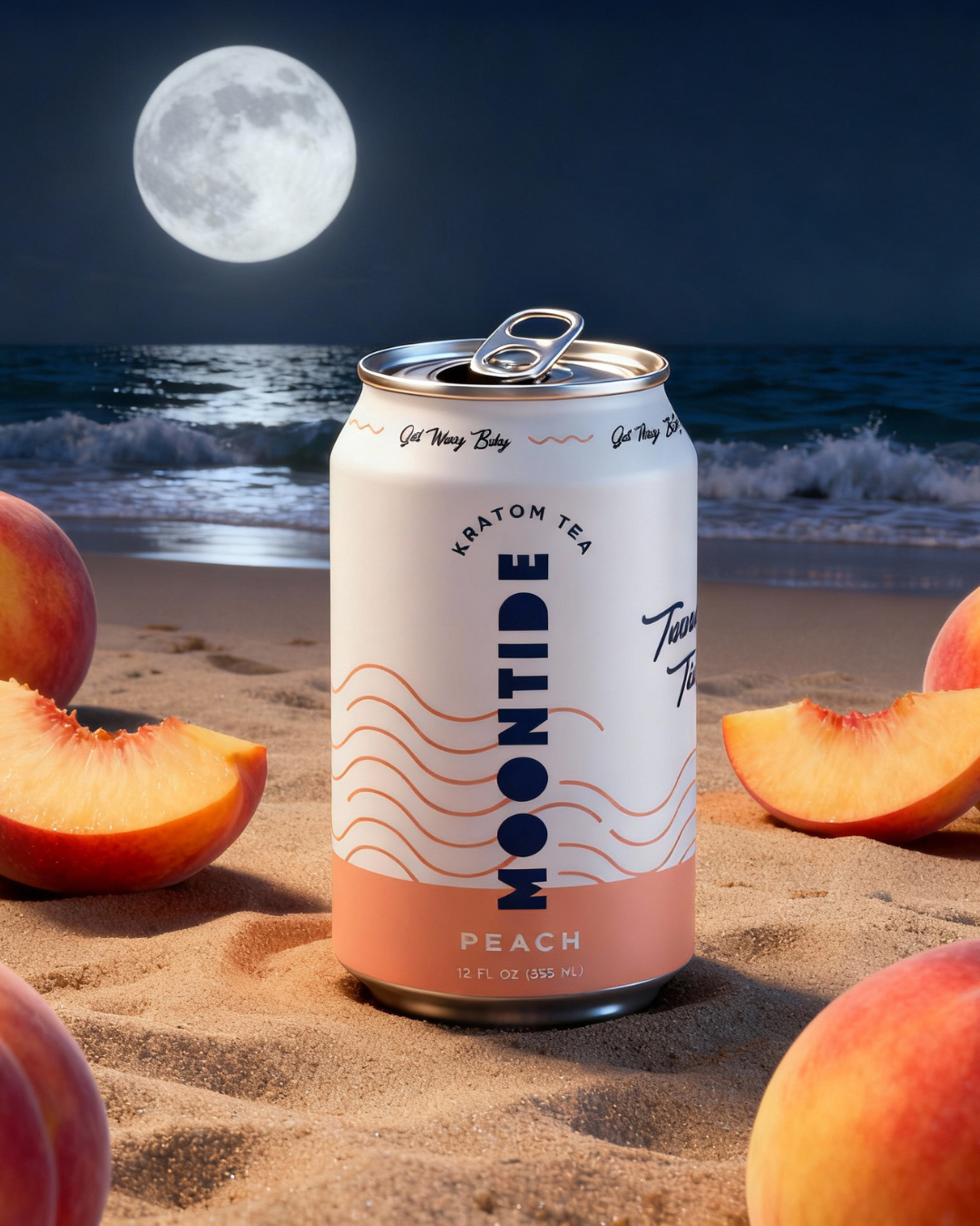 MOONTIDE KRATOM TEA "PEACH" 40MG 4PACK