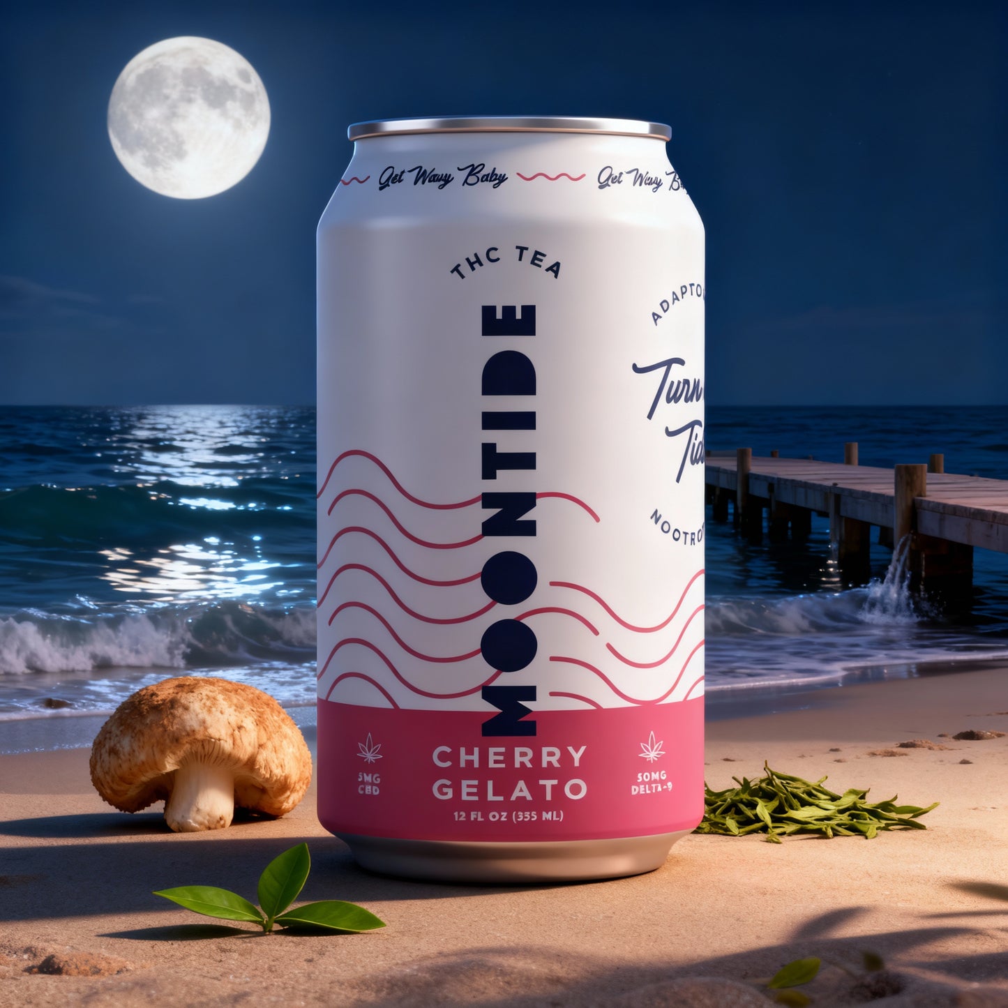 MOONTIDE (50mg) THC TEA "Cherry Gelato" 4PACK
