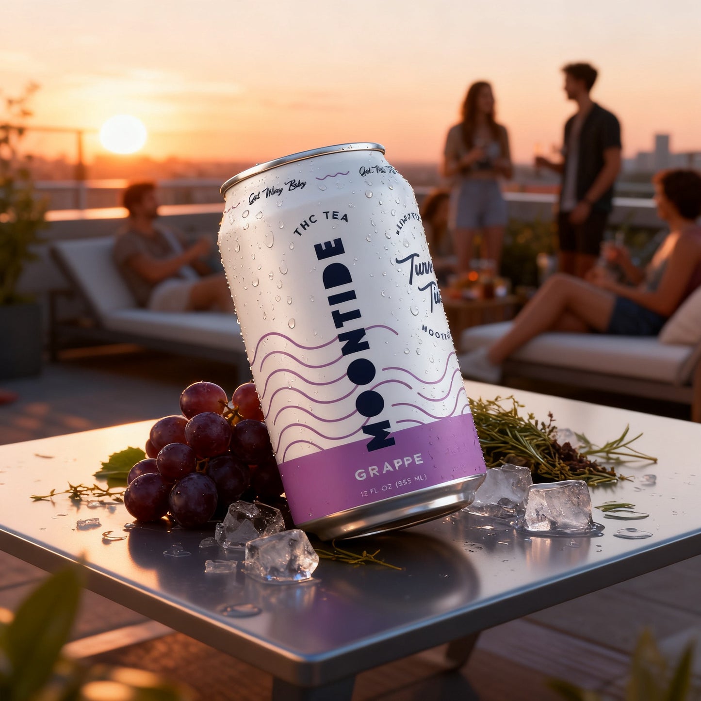MOONTIDE (10mg) THC TEA "GRAPE" 4PACK